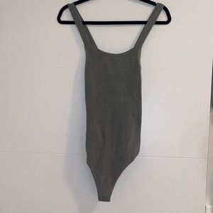 NEST Teal Knit Open Back Bodysuit